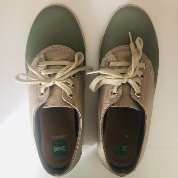 Cougar Women's Dash Rubber Waterproof Duck Sneaker Shoes Green and Tan Size 10 - Picture 7 of 11